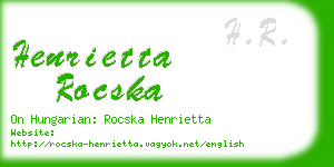 henrietta rocska business card